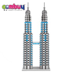 CB620222 - DIY toy 3D models petronas twin towers mini building micro block