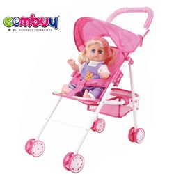 CB694771 - Baby sun shading trolley with 14 inch 4-tone doll