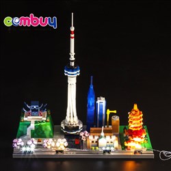 CB724315 - Wuhan skyline model creative building block toys with LED light