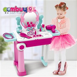 CB732422 - light music beauty girl set suitcase dress up toy