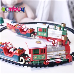 CB733470 - Christmas light music plastic electric train track toy set