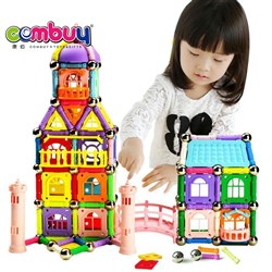 CB756148 - 75PCS plastic educational magnetic 3D building block castle