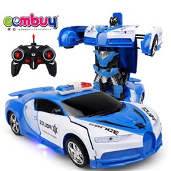 CB773040 - Cool plastic deformed 1:18 police remote car control robot