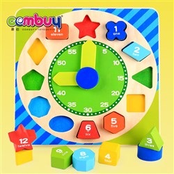 CB779264 - Preschool kids early educational block wooden clock toy