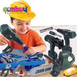 CB790458 - Electric plastic kids play mechanic box set tool kit toy