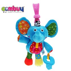 CB798364 - Elephant shape voice shake ringing bell toy plush baby rattle
