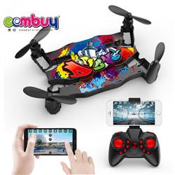 CB800397 - Graffiti One-button Deformation Pressure Fixed Height Four-Axis Remote Control Vehicle (WIFI Camera 