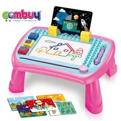 CB812689 - Magnetic 2in1 children's drawing board with building blocks