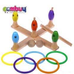 CB812858 - Ring toss game set 3IN1 magnetic toy wooden fishing game