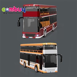 CB813883 - Pull back electric lighting musical alloy model diecast metal toy bus