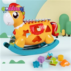 CB817418 - Rocking horse shape eight tones baby knock organ piano musical toy