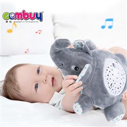 CB827467 - Night light projection musical sleeping comfort plush elephant toy