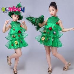 CB839384 - Christmas tree dress with hat