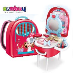 CB839656 - Girls pretend play table set backpack toy play make up