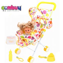 CB845521 - Baby iron trolley with 12 Inch Doll