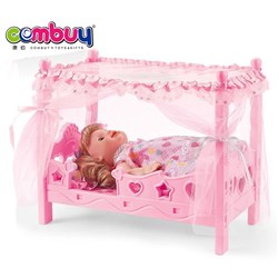 CB845560 - Baby Pink Princess Bed with 14 inch voice doll