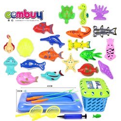 CB849213 - Magnetic kids toy 28PCS set fishing game with inflatable pool