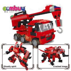 CB850963 - Boy toys fire car ABS DIY set robot building blocks truck