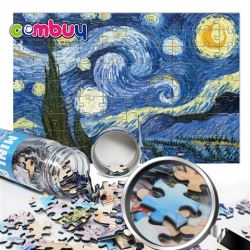 CB851493 - Test tube famous paintings paper jigsaw finger puzzle mini