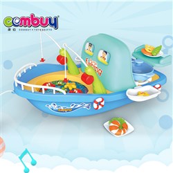 CB853098 - Toy 2IN1 kitchenware table boat fishing game with music light