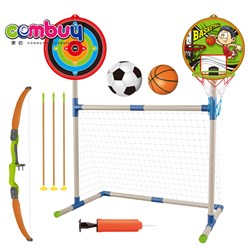 CB858128 - Four in one football basketball Archer target combination with 2 Balls + air pump