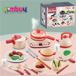 CB859221 - Girly boy play food cookware set induction cooking kitchen toy