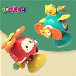CB861712-CB861713 - Suction cup sliding airplane game musical teether toy baby rattle rings 