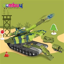 CB863396 - Friction military tank toy car storage truck with 4 diecast car