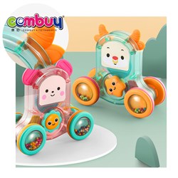 CB866305 - Cute colorful wheels sound pull sliding toys drag baby crawling car