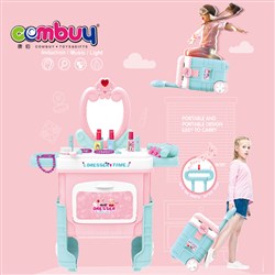CB868139 - Pink makeup trolley case girls kdis dressing table set toy