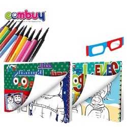 CB868500-CB868504 - Coloring drawing set pen magic reusable kids painting book