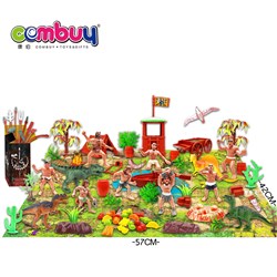 CB871243 - Stone age model play set 80PCS plastic figure toy with mat