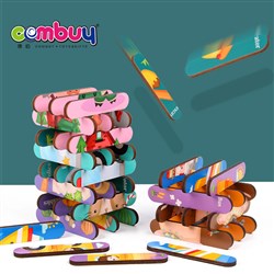 CB872011 - Wooden early learning double silded educational strip puzzle