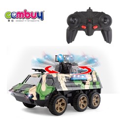CB873087 - 6CH armored car remote control music light army tank toy