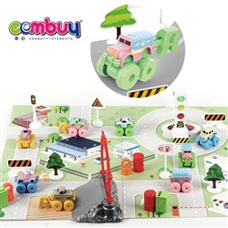 CB873102 - 60CM ejection alloy car toy city traffic game kids play mat