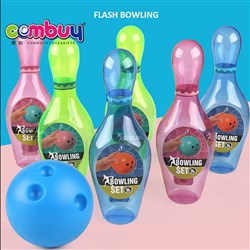 CB874474 - Sport toy transparent indoor electric flash bowling game for kids
