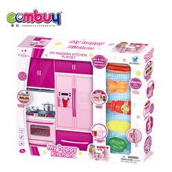 CB879959-CB879963 - Music girls cooking game set pink mini kitchen toy with light