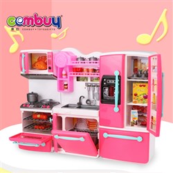 CB880068 - Music plastic play dolls mini cooking set kitchen toy with light