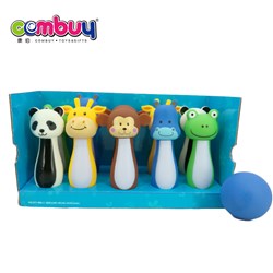 CB880665 - Baby sport game soft vinyl toy childrens animal bowling