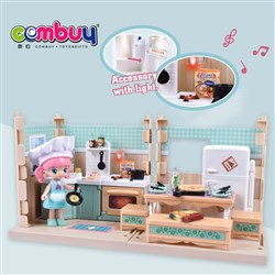 CB882330 - Furniture girls DIY mini pretend play toy set kitchen set doll