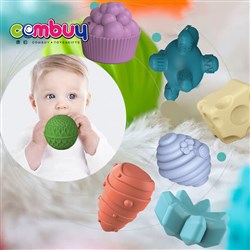 CB883230 - Baby touch teether ball set soft glue 6PCS bath sensory toys