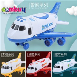 CB884211-CB884213 - Inertial deformable engineering can spray storage aircraft / with light and music (6 alloy cars + 1 