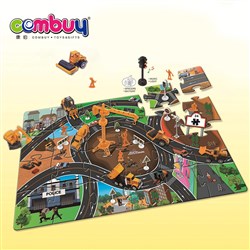 CB887592 - Jigsaw scene toy track engineering alloy car puzzle car set
