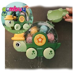 CB890855 - Electric pressing music sliding water wheel rotating eyes baby turtle bath toy