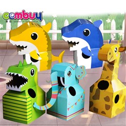CB892372-CB892375 - Animals paper box clothes 3D puzzle party DIY cardboard toys