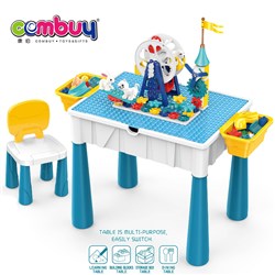 CB893654-CB893655 - Education building toy play set kids block table with chair