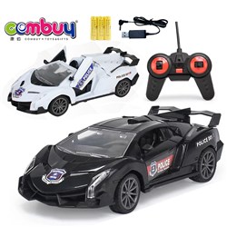 CB896911-CB896912 - 1: 18 Wutong open door remote control police car (without power package) 27 band front lights black 
