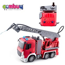 CB898147 - Music water spray inertia 1:24 ladder fighting car toy fire truc