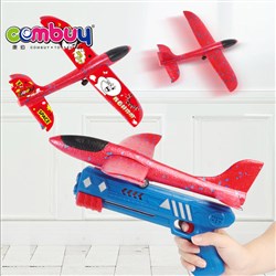 CB899019 - Shooting game sligshot gliding launcher EVA foam airplane gun toy