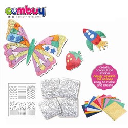 CB900735-CB900739 - Foil sticker set color self adhesive DIY kids art activity